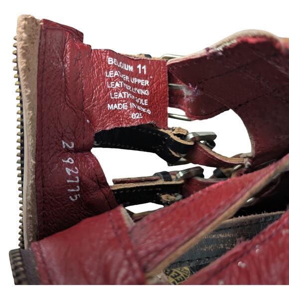 FREEBIRD by Steven Belgium taupe leather Western Ankle boots booties 11 - Picture 8 of 14